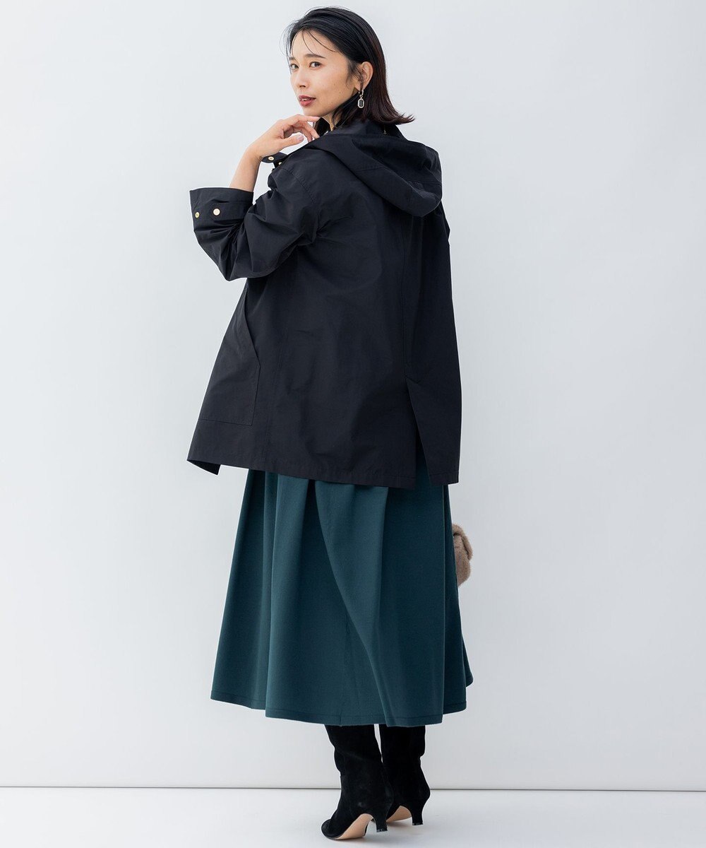 23区 L 【洗える/撥水加工】ブライトウェザークロス フーテッド アウター 