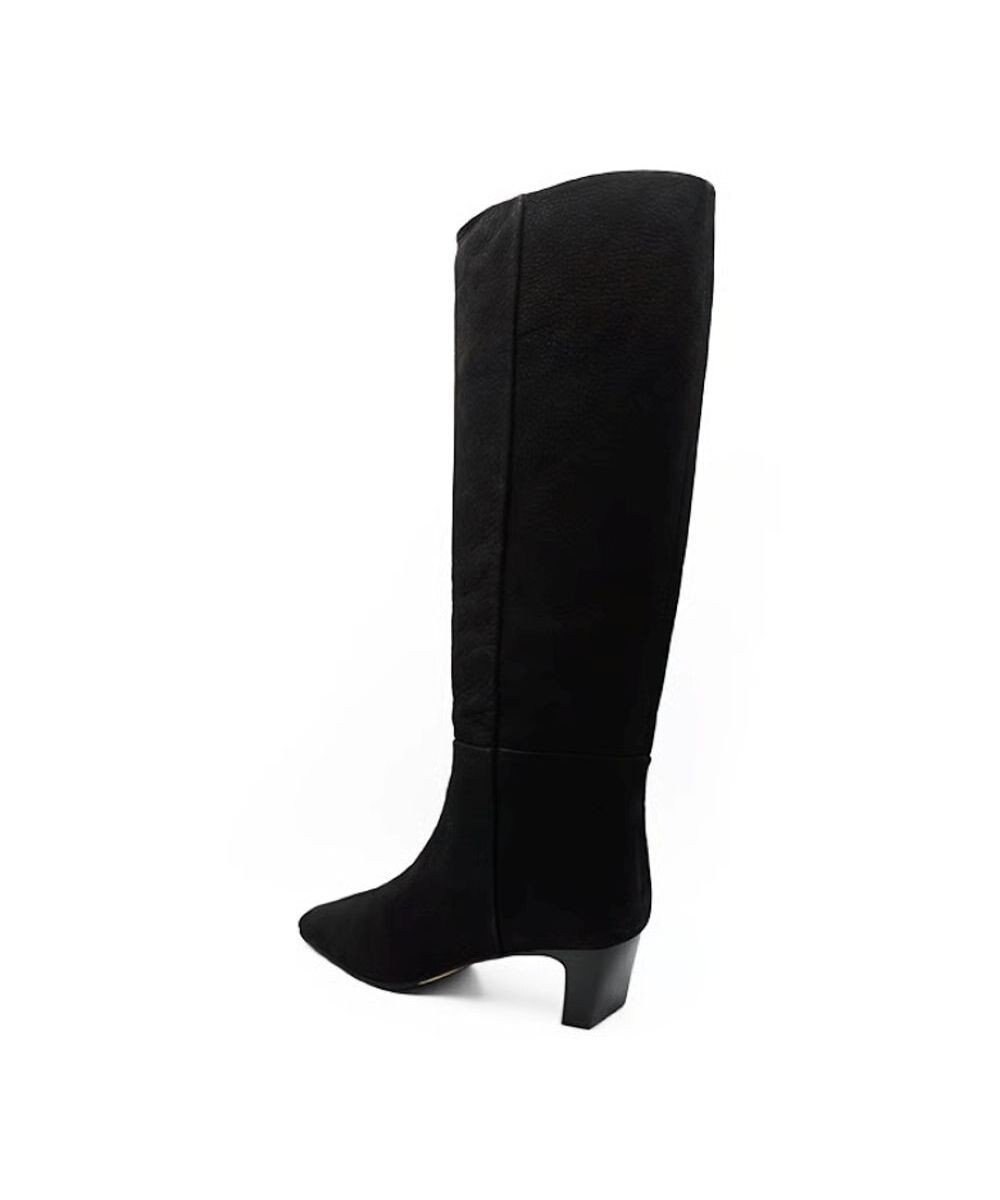 APOM イタリアンカーフ スクエアトゥワイドシャフトロングブーツ45 