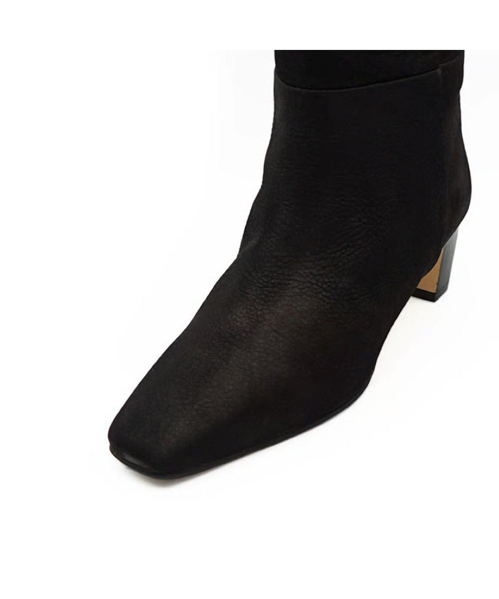 APOM イタリアンカーフ スクエアトゥワイドシャフトロングブーツ45 