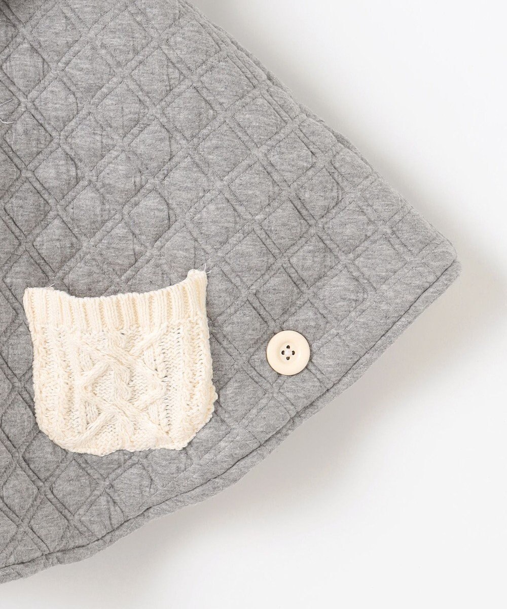 組曲 KIDS 【90㎝】くま耳 キルトマント 