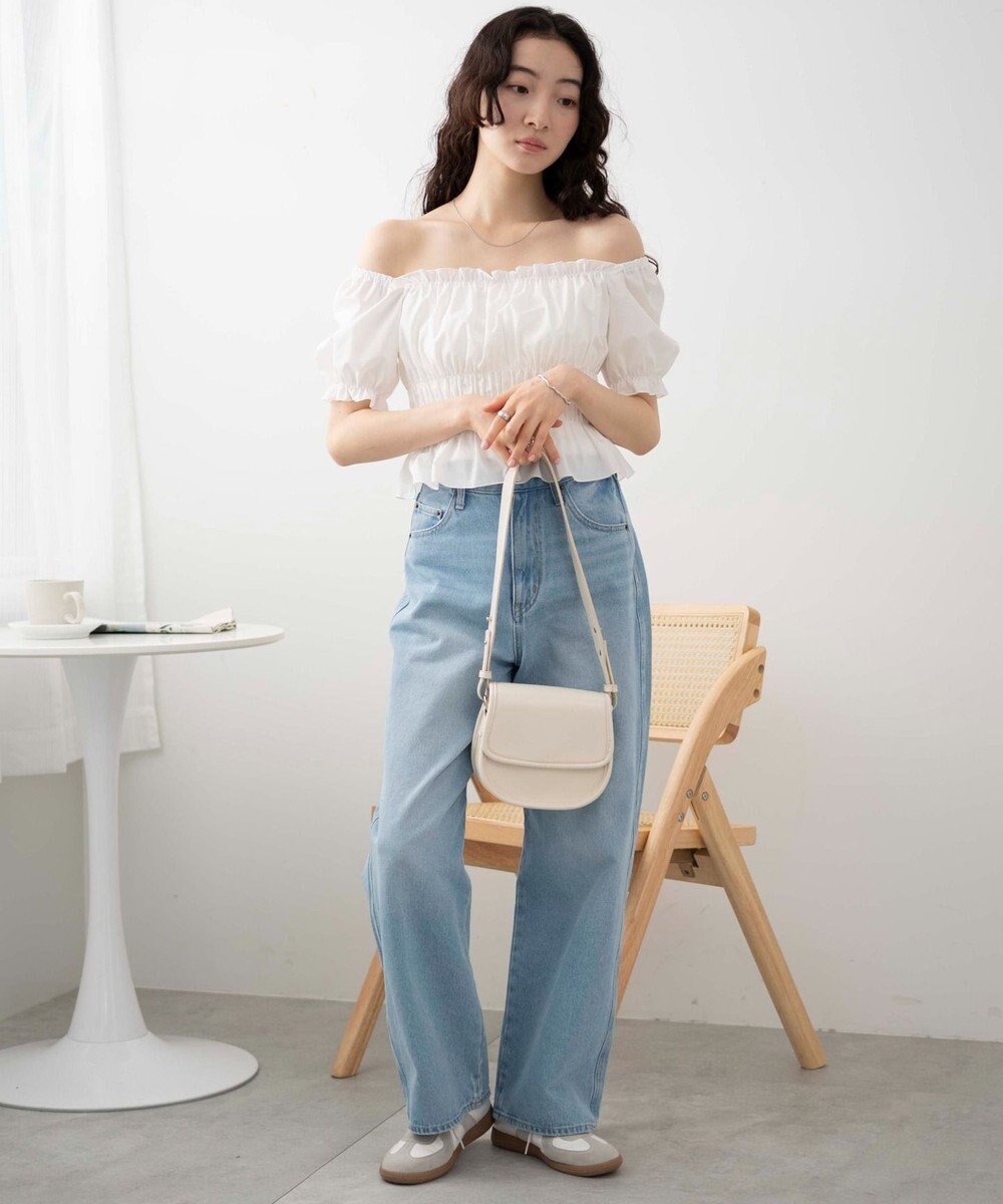 WEGO オフショルシャーリングブラウス 