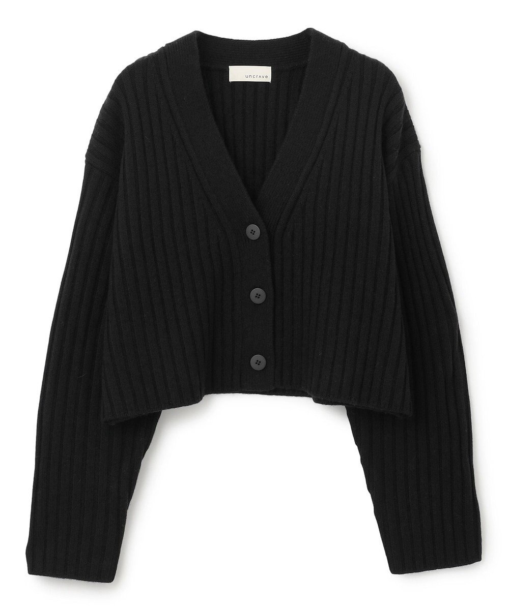 uncrave 【洗える】メリノウール ショートカーディガン（uncrave WHITE） 