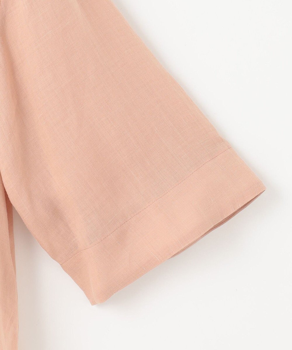 自由区 L 【カタログ掲載・接触冷感・洗える】ラミーローンクロップド丈 ブラウス 