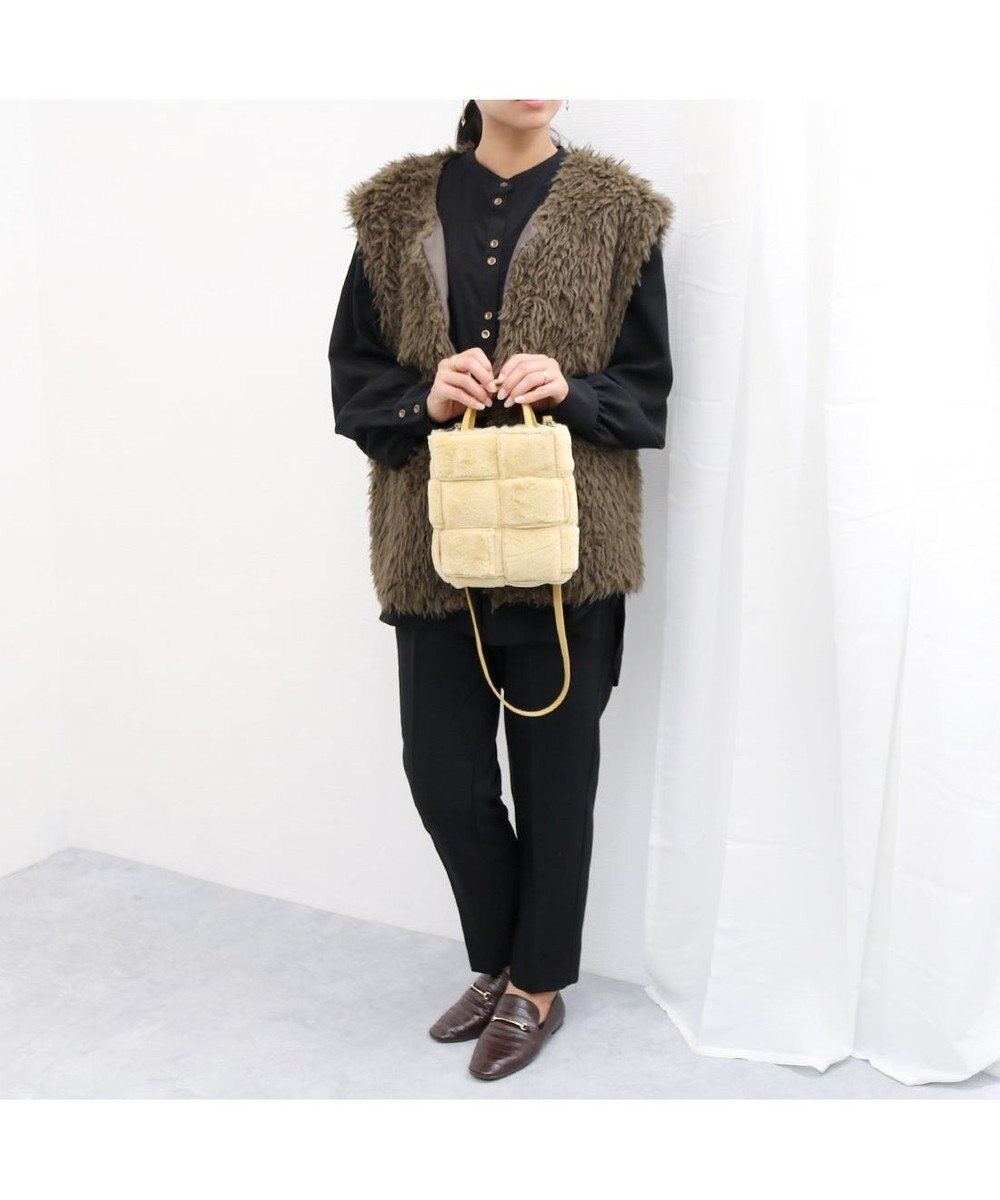 UNBILLION カシュカシュ cachecache / フェイクファーイントレチャートミニショルダー 