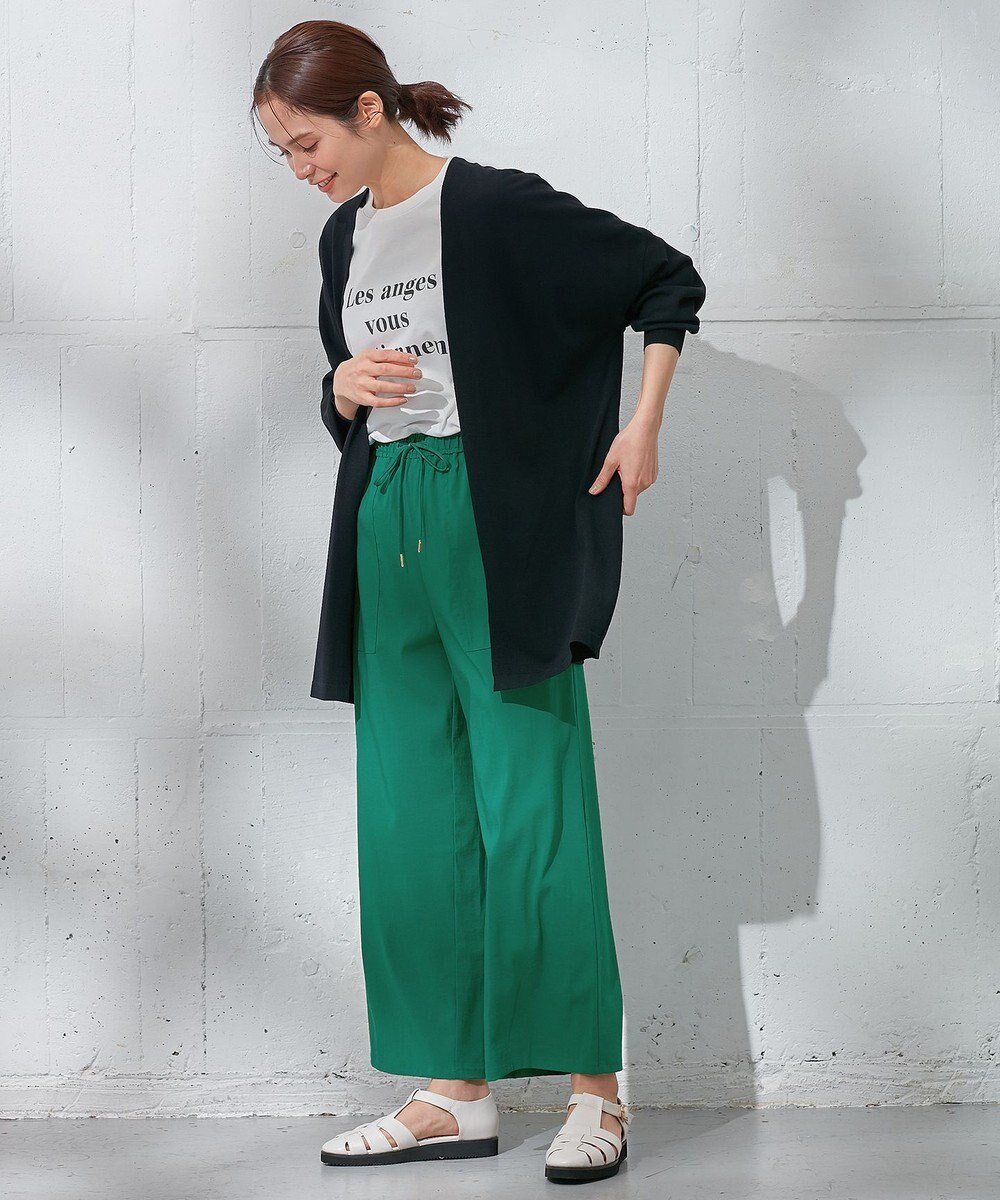 ANY 【ウエストゴム/UVケア/接触冷感】清涼リラックスワイドパンツ 