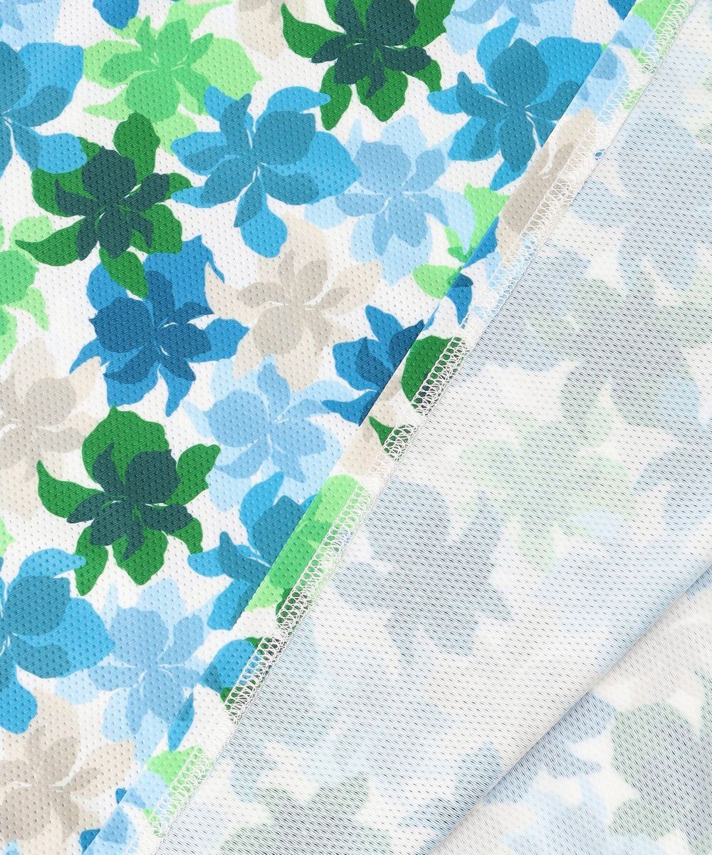 23区GOLF 【MEN】【UVカット】草花柄プリントポロシャツ 