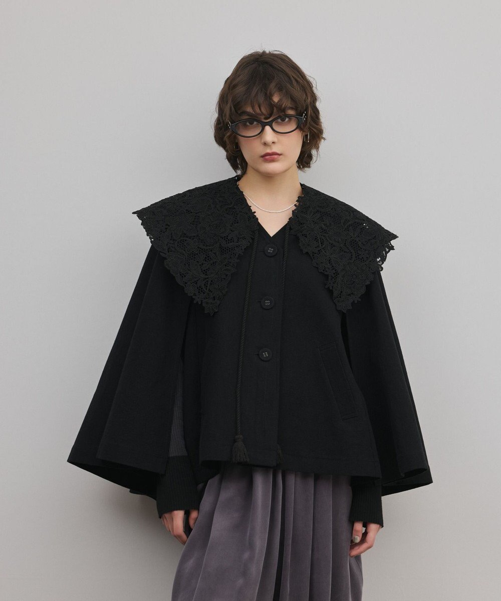 GRACE CONTINENTAL タッセル付レースカラー 