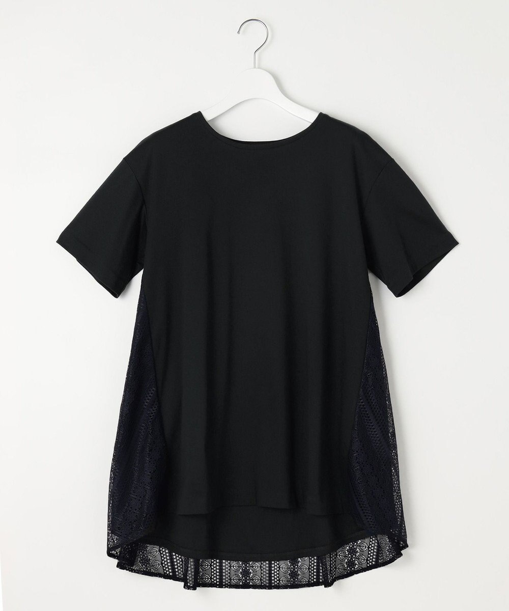 自由区 【WEB限定・洗える・XSサイズあり】レースコンビ カットソー 