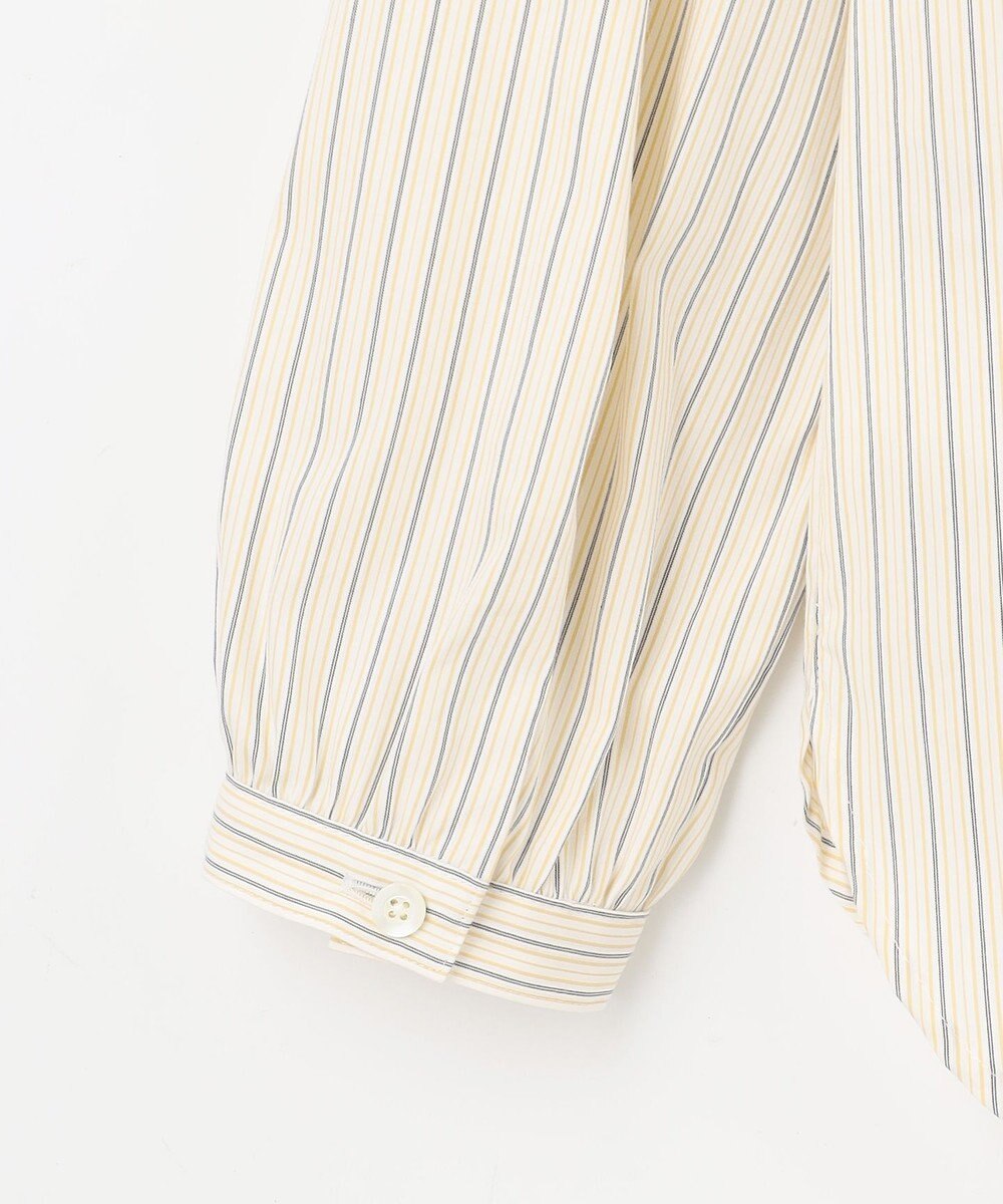 J.PRESS LADIES 【洗える】BEZ ドビーストライプ フリルネック ブラウス 
