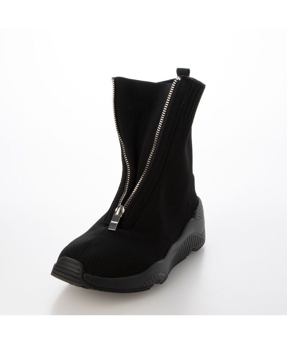 MODE ET JACOMO <carino>フロントジップニットブーツ 