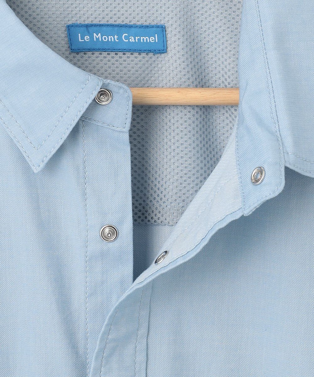 SHARE PARK MENS 【UVカット・撥水・ストレッチ】イージーデニムレギュラーカラーシャツ 