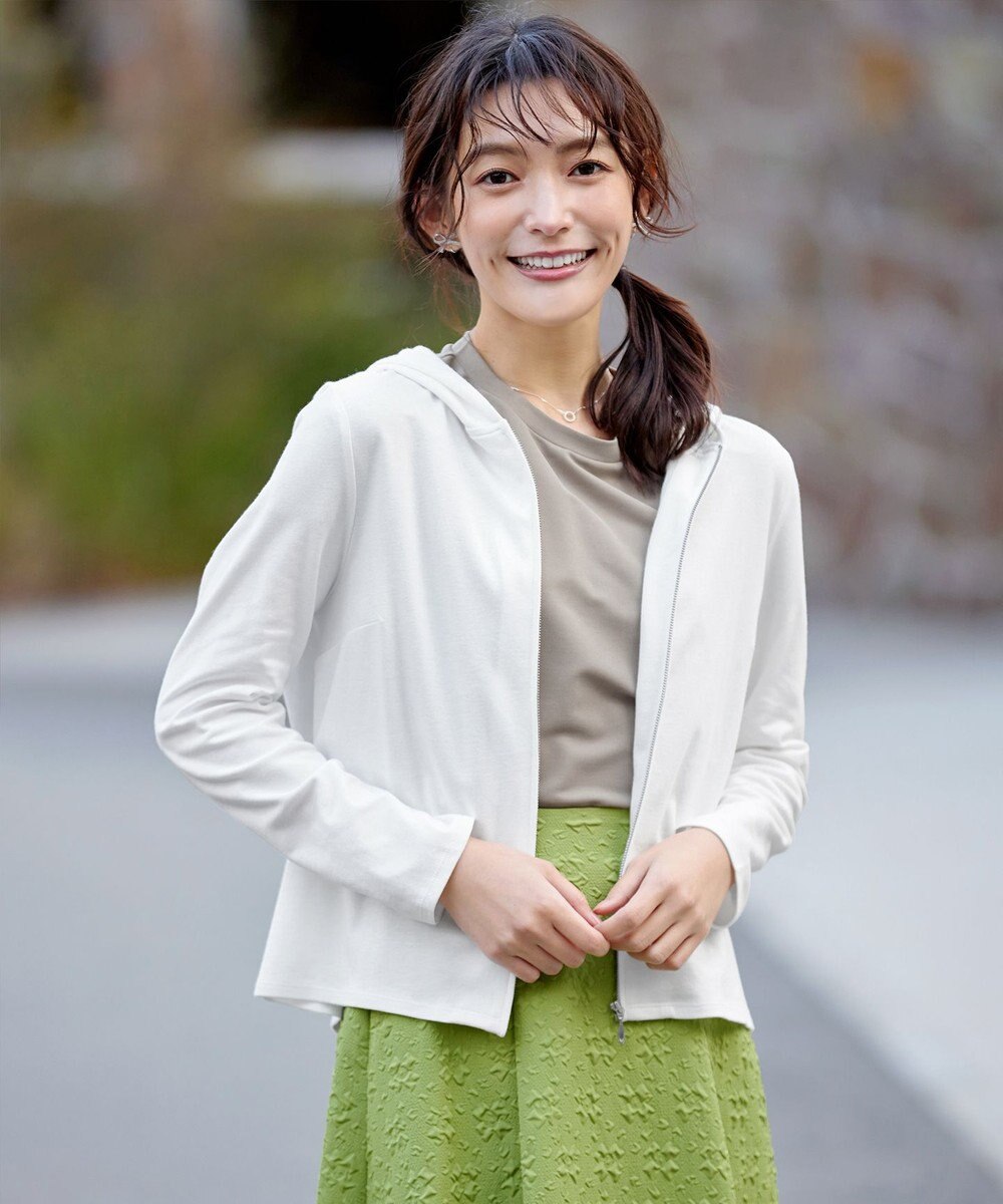 Tiaclasse L 【UVケア・接触冷感】“やみつき”ショートパーカー 