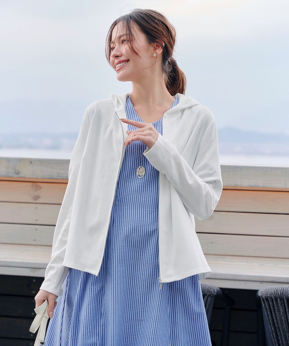 Tiaclasse L 【UVケア・接触冷感】“やみつき”ショートパーカー 