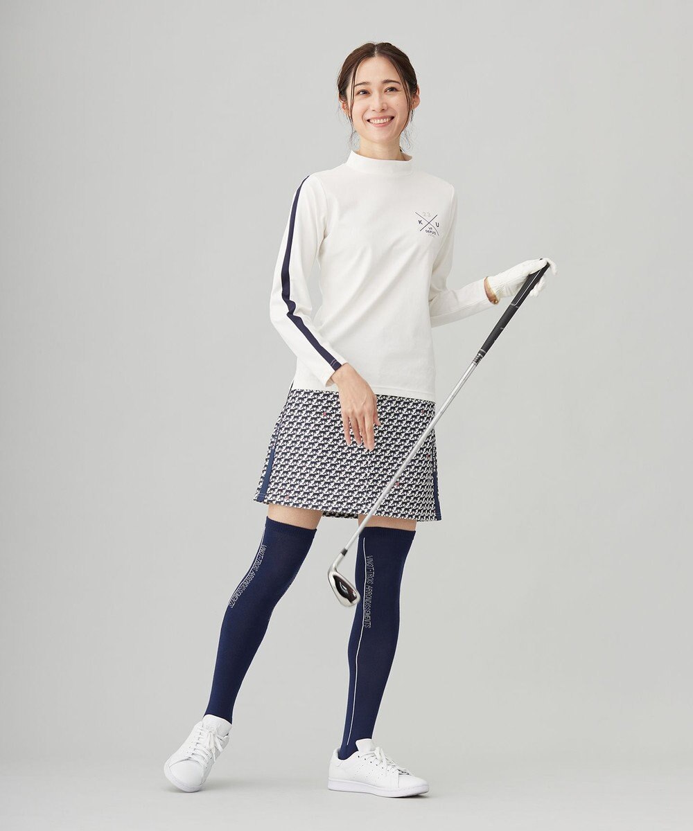 23区GOLF 【WOMEN】【吸水速乾/UVカット】ベアスムースモックシャツ 