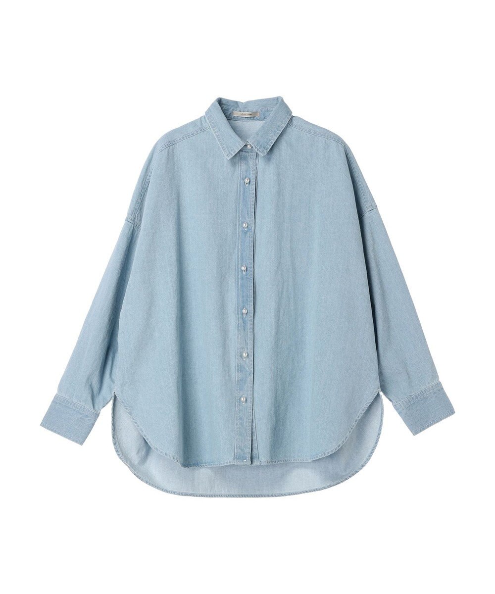 CRAFT STANDARD BOUTIQUE デニムパール釦サークルブラウス 