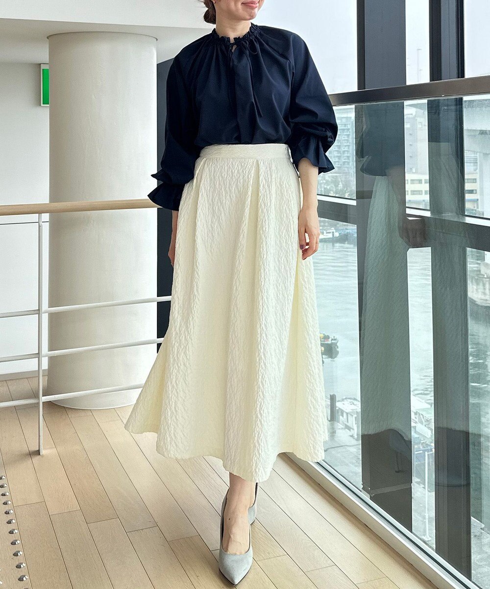 UNFILO 2WAYギャザーブラウス 