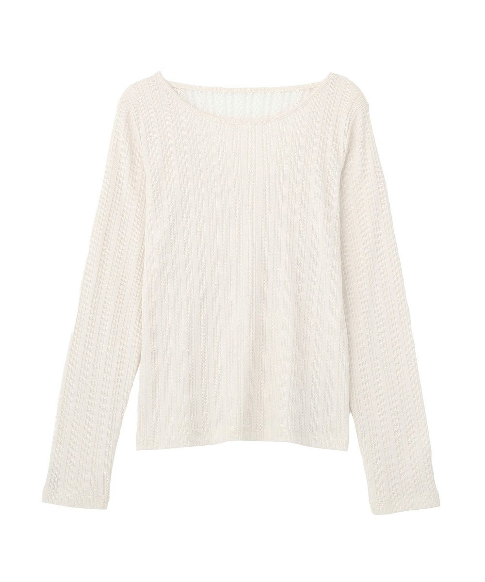 earth music&ecology ランダムチェーンリブバックレースプルオーバー 