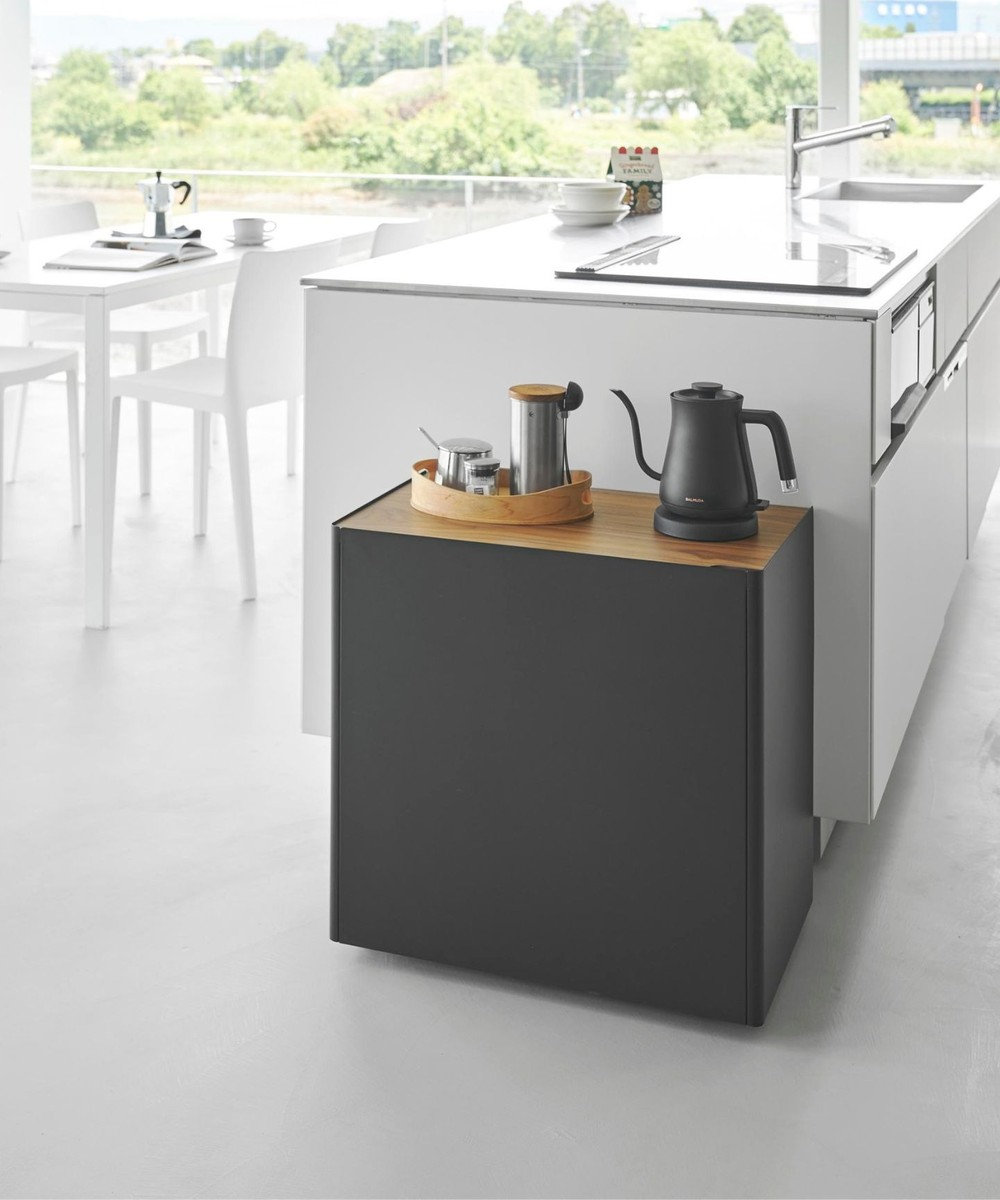 tower 隠せるテレワークワゴン タワー ブラック 