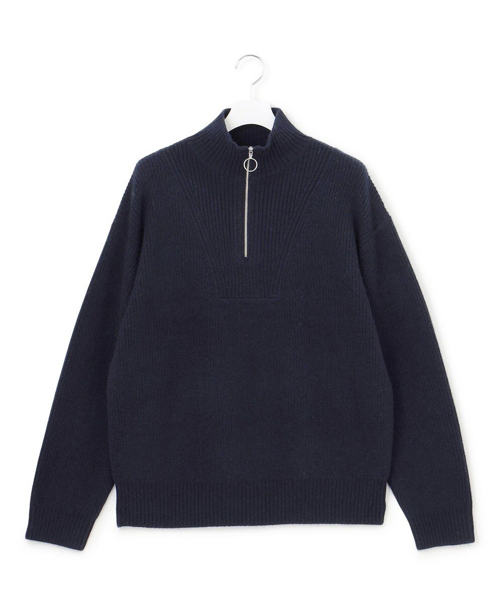 J.PRESS YORK STREET 【UNISEX】ウールカシミヤ ハーフジップニット 