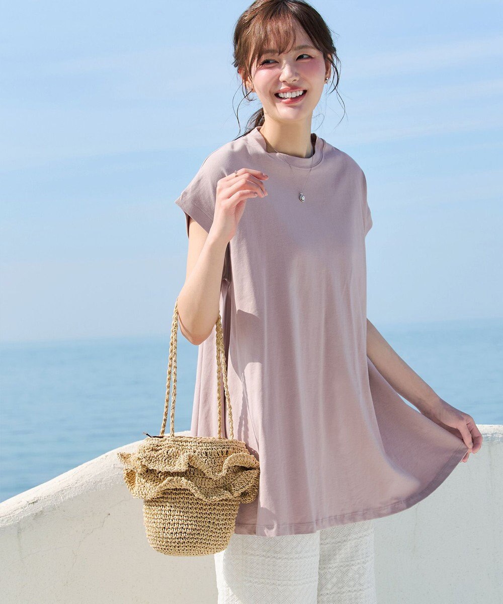 Tiaclasse 【新色追加】フレンチスリーブフレアカットソー 