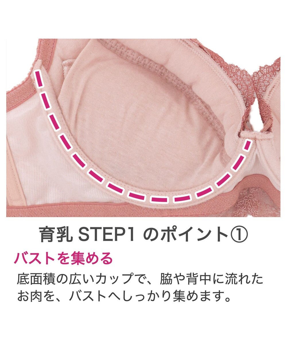 BRADELIS New York 【BRADELIS New York / 育乳補整ブラ・STEP1 集める】ウェンディステップ1ブラ24S1 脇のお肉もふんわり包んで補正するブラ 