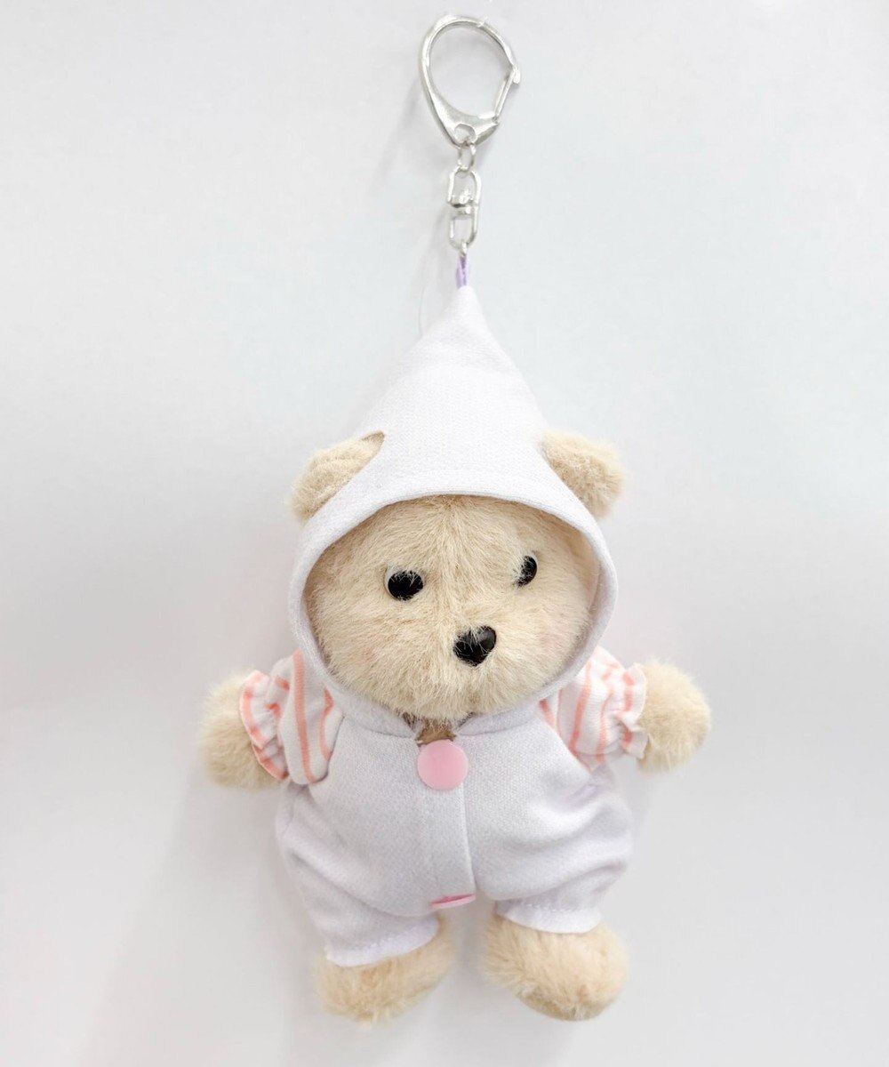 WEGO フードサロペくまちゃんぬいぐるみキーホルダー 