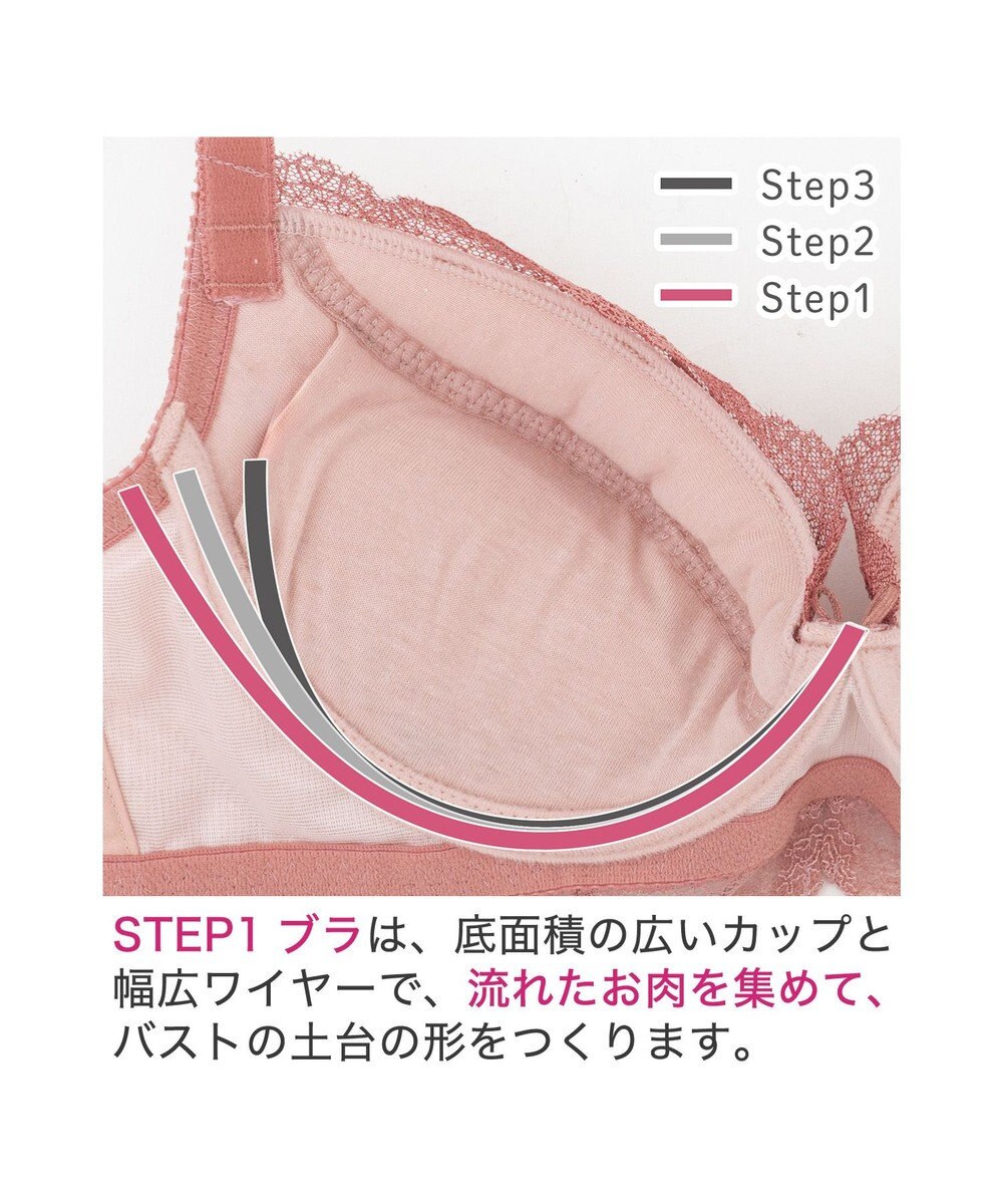 BRADELIS New York 【BRADELIS New York / 育乳補整ブラ・STEP1 集める】ウェンディステップ1ブラ24S1 脇のお肉もふんわり包んで補正するブラ 