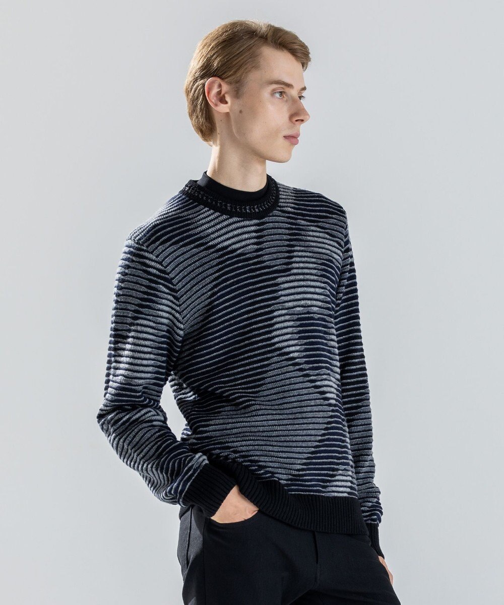JOSEPH HOMME モロッカンブラインドジャガード　クルーネックニット 