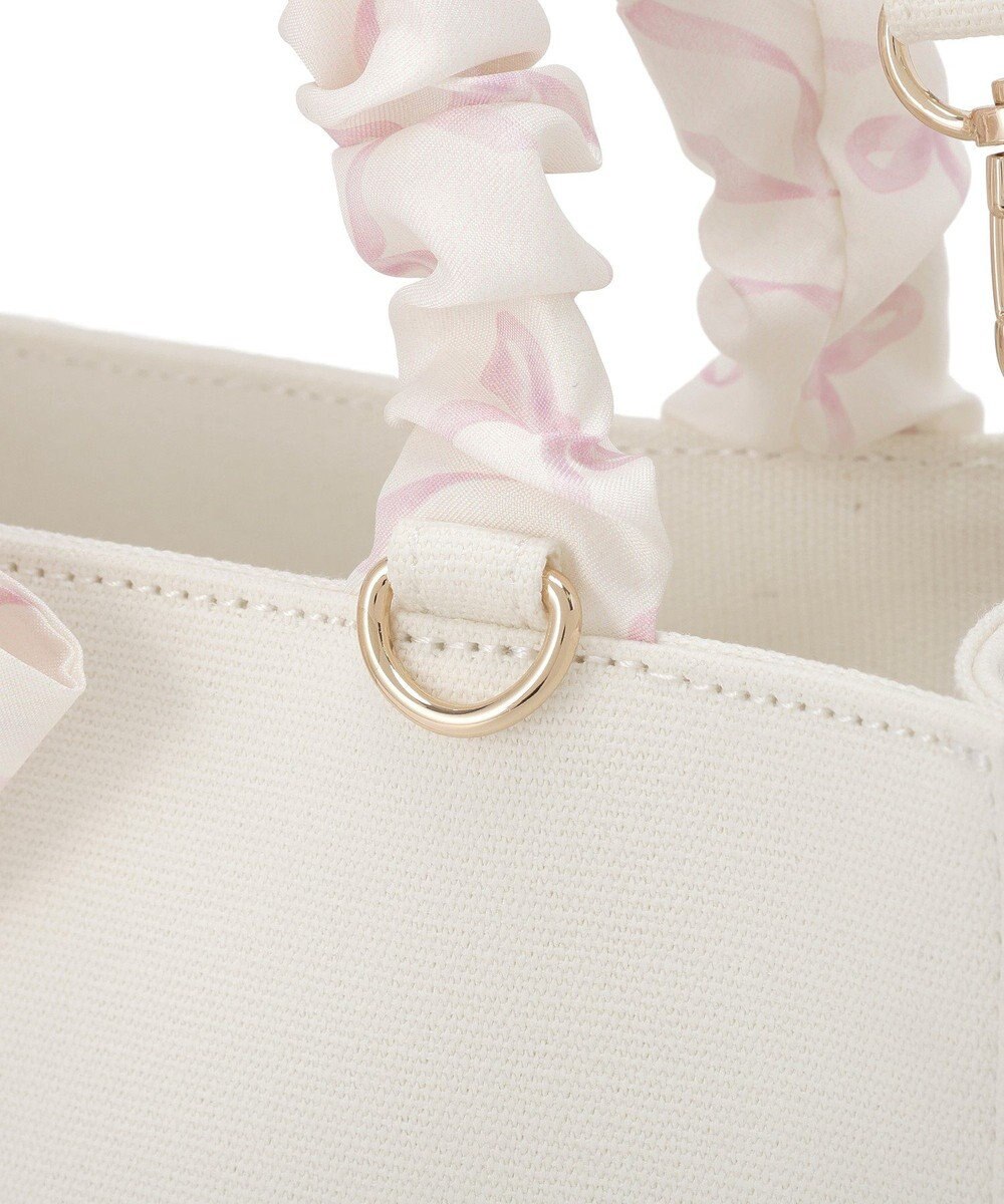 Maison de FLEUR スカーフ付きギャザーハンドル２Ｗａｙバッグ 