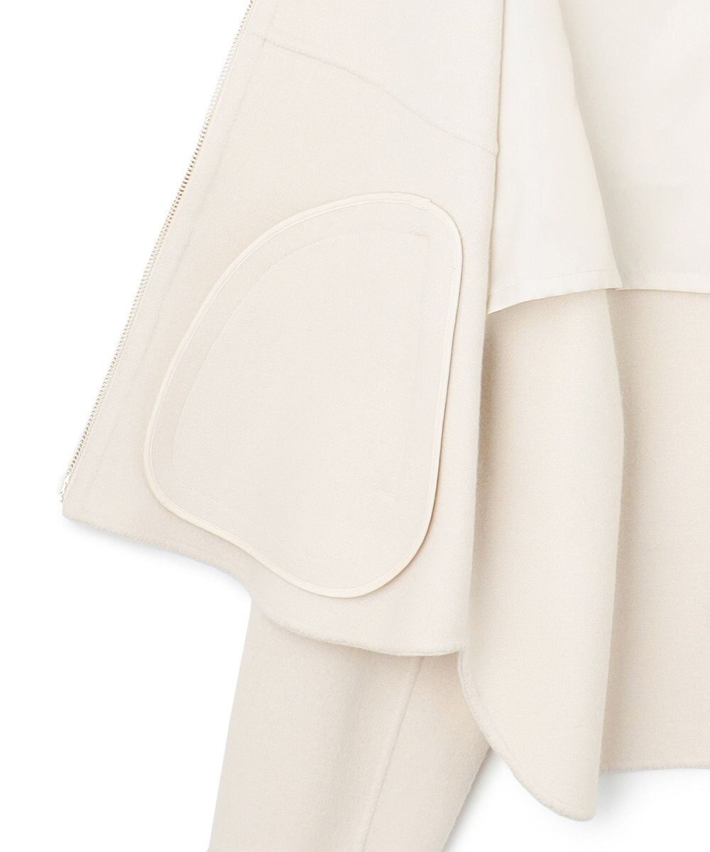 23区 L ウールライトリバー ノーカラー ショートコート 