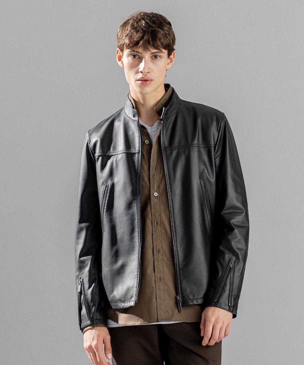 JOSEPH HOMME ライトラムナッパレザー　シングルライダース 