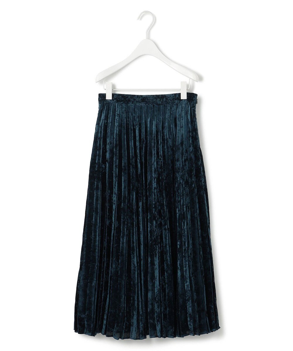 ICB 【洗える】 シアーベルベット プリーツスカート 