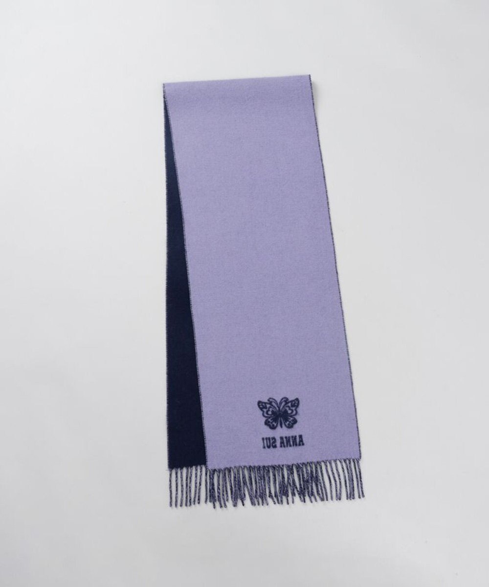 AURORA 【 ANNA SUI（アナ スイ）】ウールリバーシブルマフラー 