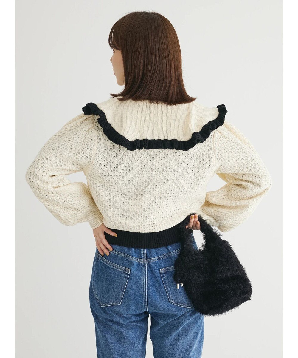 Green Parks ・Ｐｅｔｉｔ　Ｆｌｅｕｒ　ビッグカラーニットカーデ 