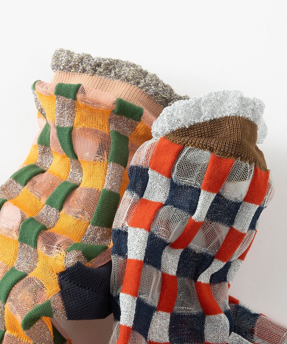 TRICOTE チェックラメソックス 