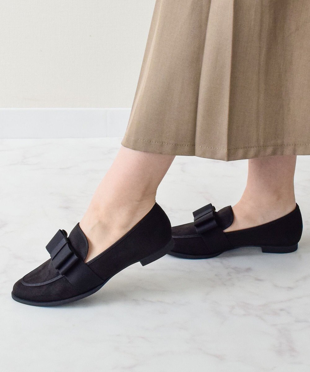 Bridget Birkin ＜抗菌消臭＞【Bridget Birkin】グログランリボンレインローファー 