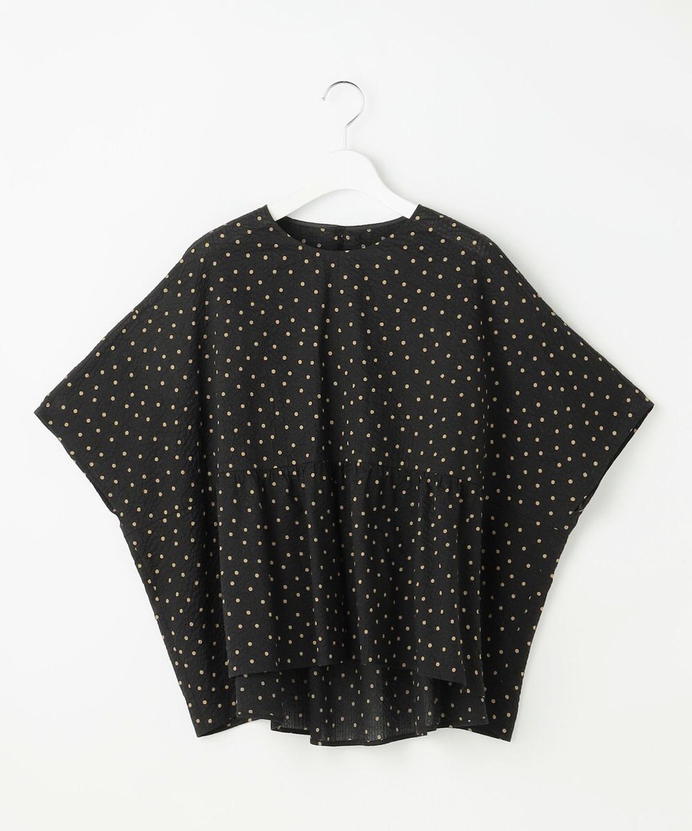 自由区 L 【17号サイズまで展開・WEB限定】コットンサッカープリント ブラウス 