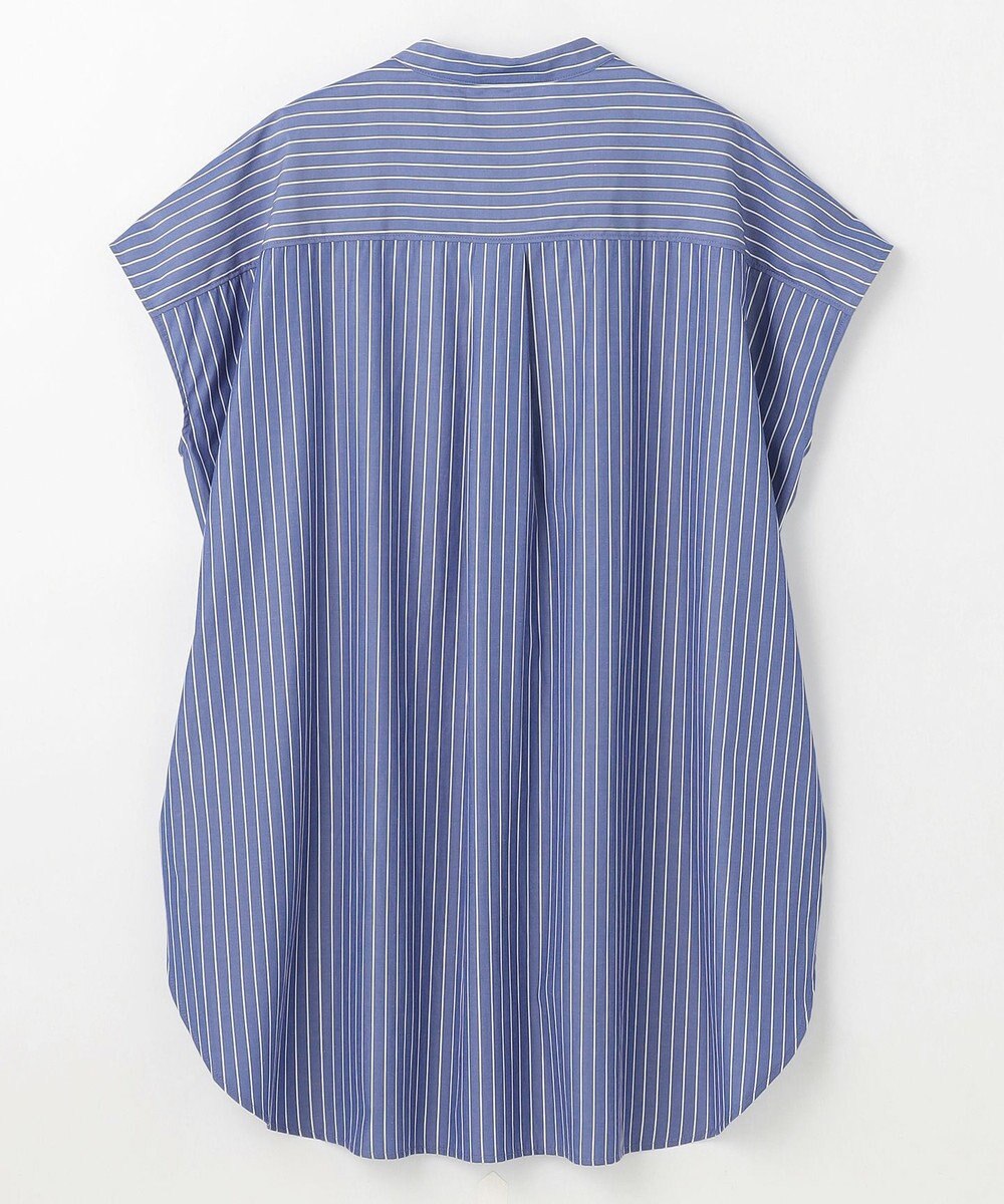 ANY 【洗濯機可】ラメストライプ半袖シャツブラウス 