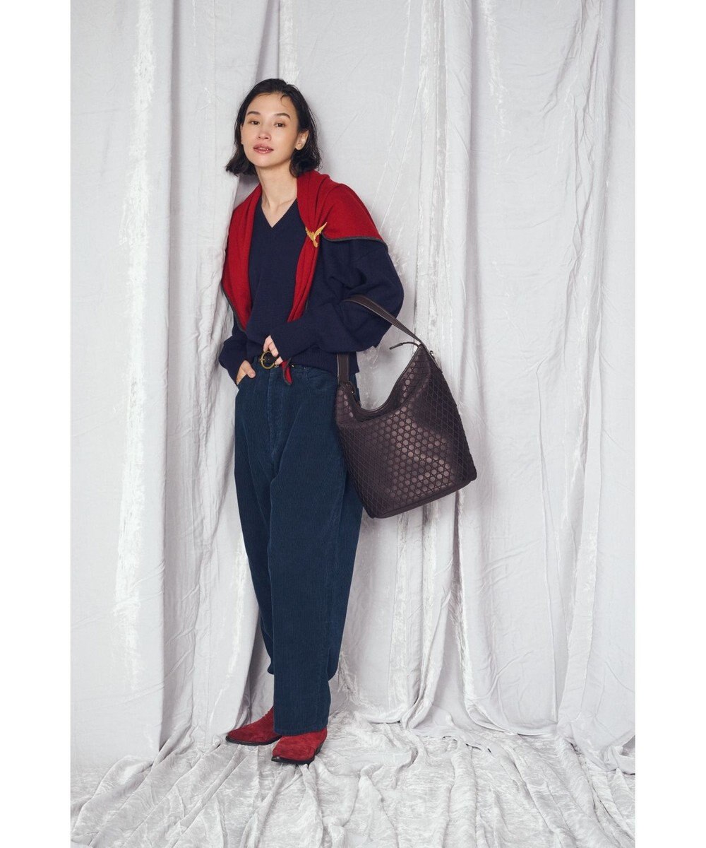 MIYABIYA LAQUOH【撥水加工】篭目柄エンボスボンディング バケツ型2WAYショルダー 