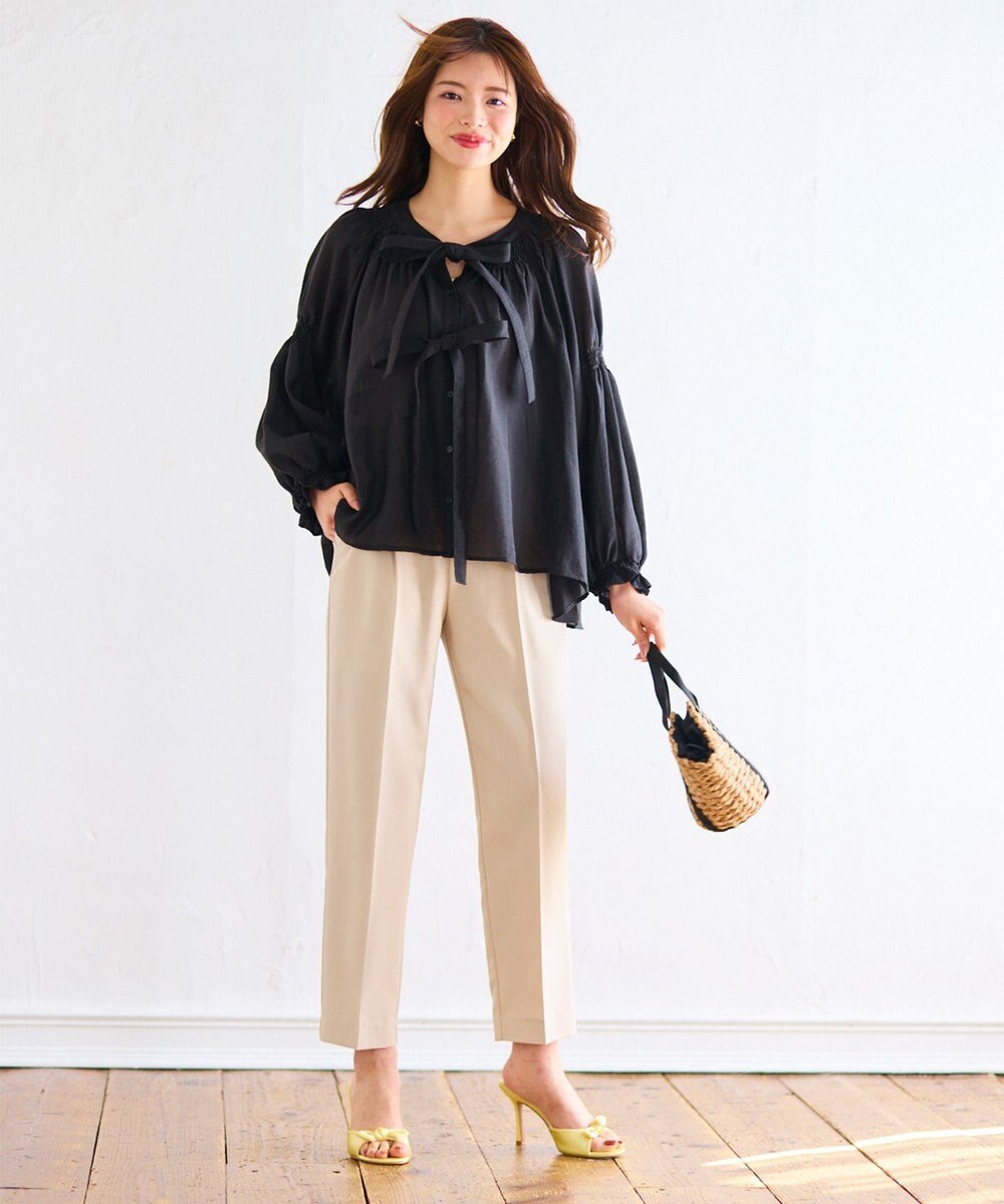 Feroux 美シルエットカラーテーパード パンツ 