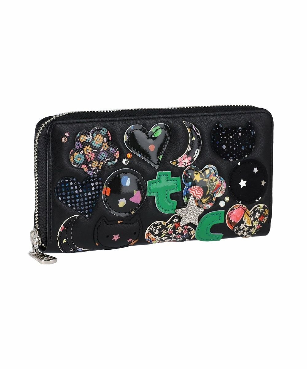 tsumori chisato CARRY tcパッチワーク ラウンドファスナー長財布 