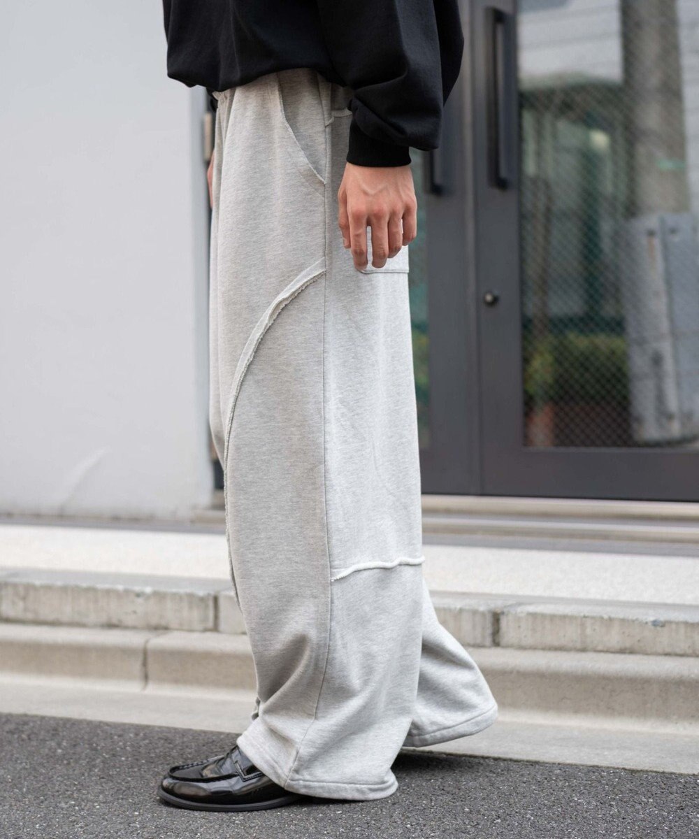 WEGO 【ユニセックス着用ITEM/ウエストゴム/MLサイズ展開】バルーン3Dスウェットパンツ 