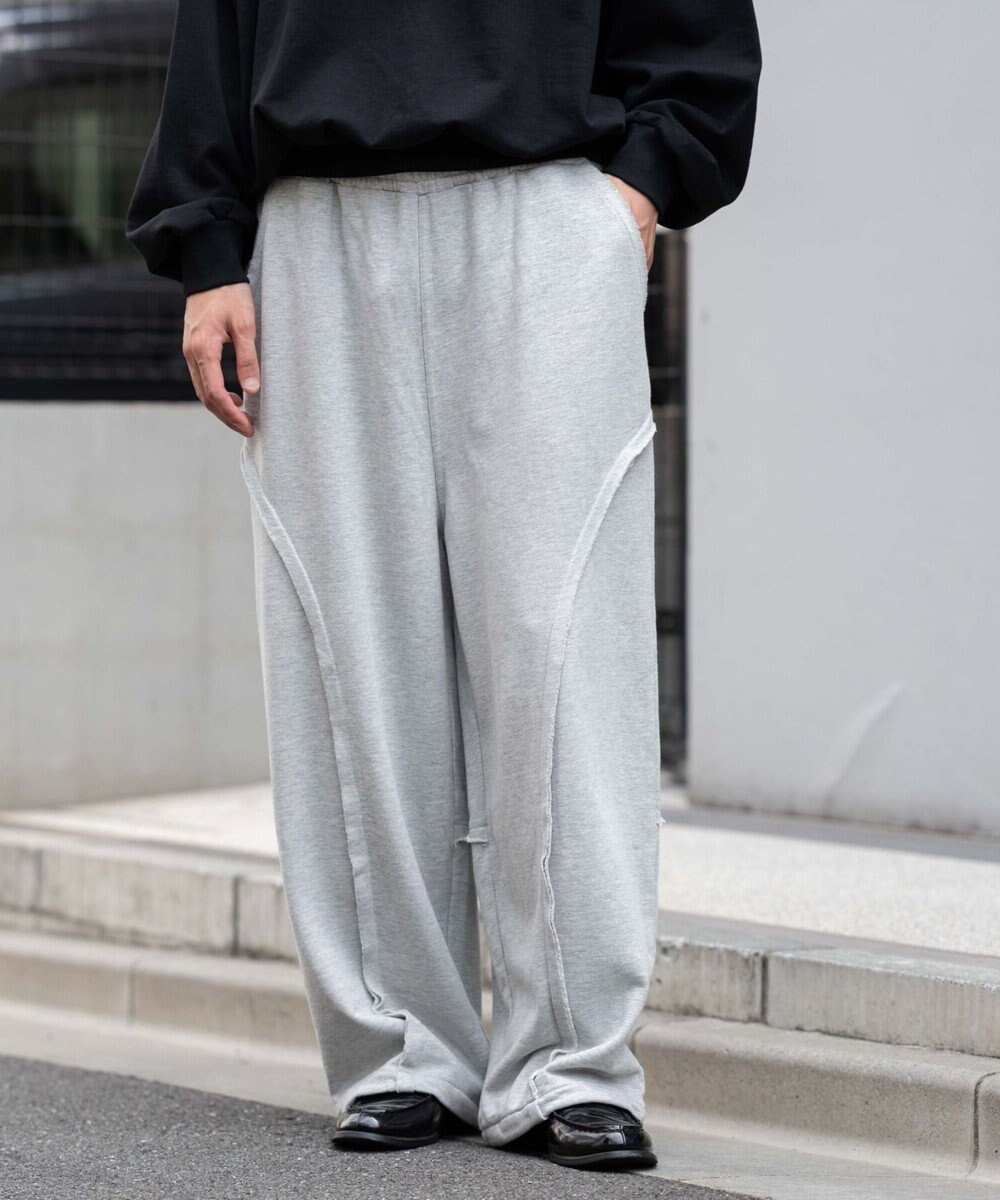 WEGO 【ユニセックス着用ITEM/ウエストゴム/MLサイズ展開】バルーン3Dスウェットパンツ 
