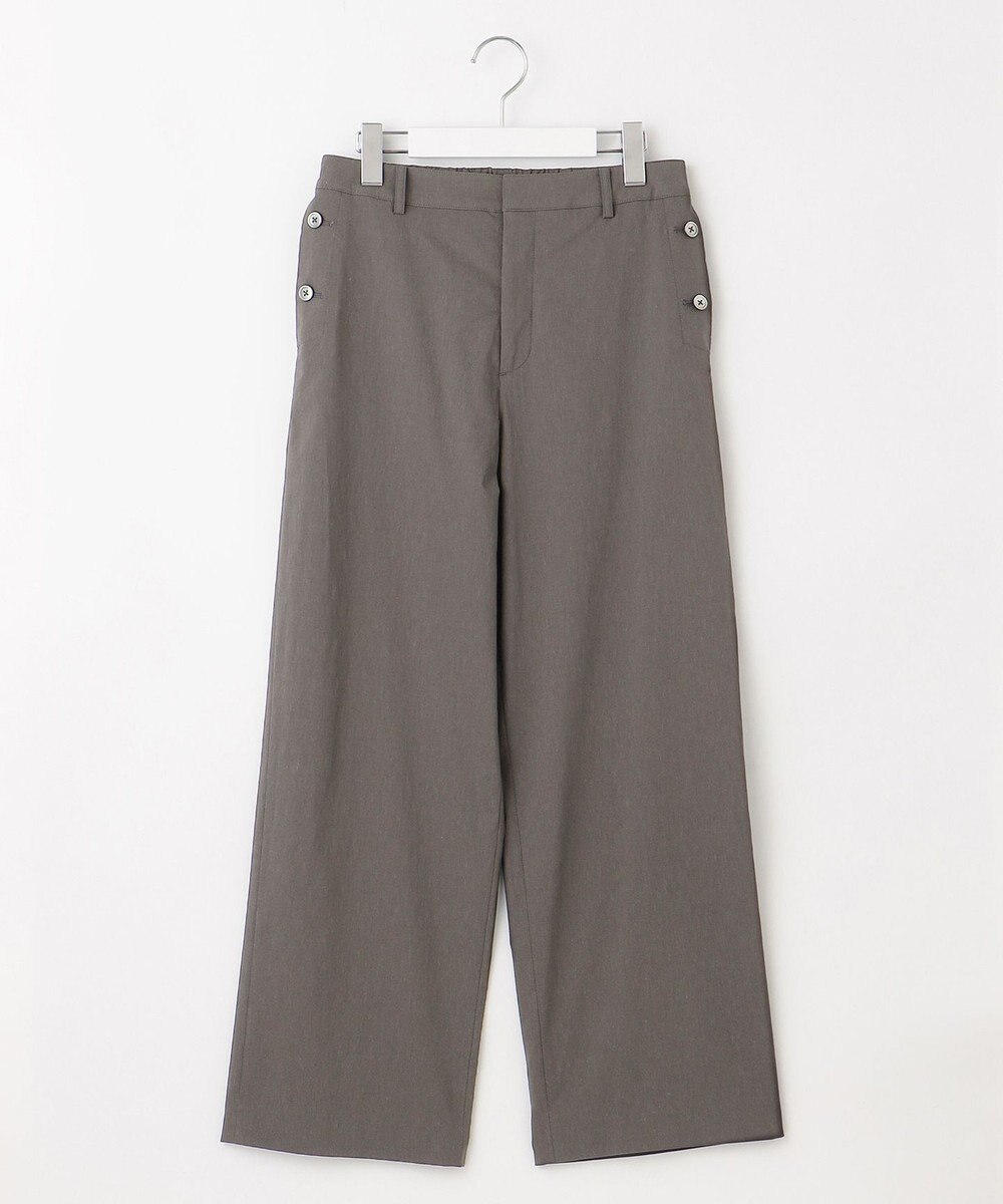 J.PRESS LADIES 【洗える・セットアップ対応】セルロースリネンストレッチ セミワイド パンツ 