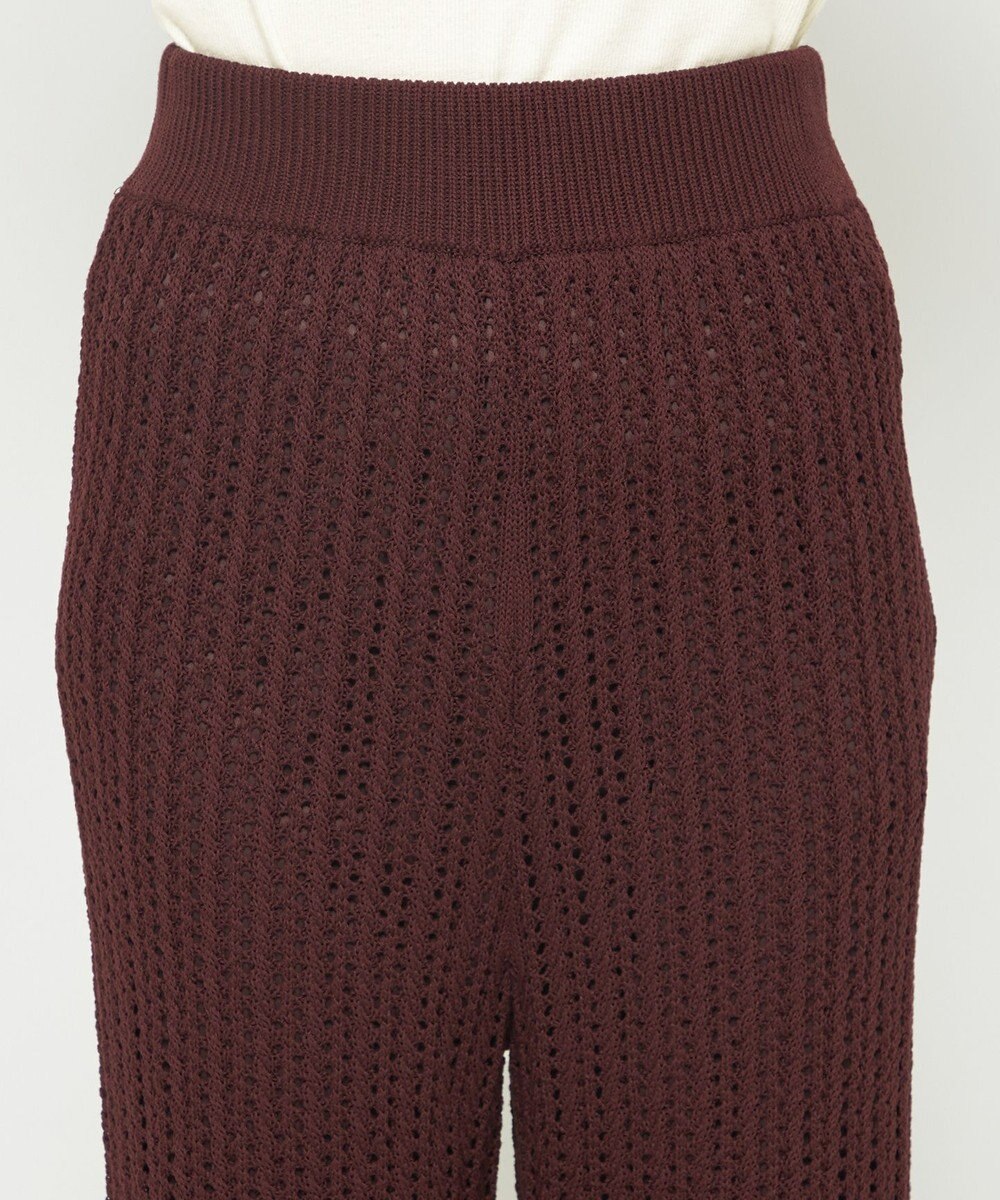 uncrave シースルーケーブルニット パンツ 