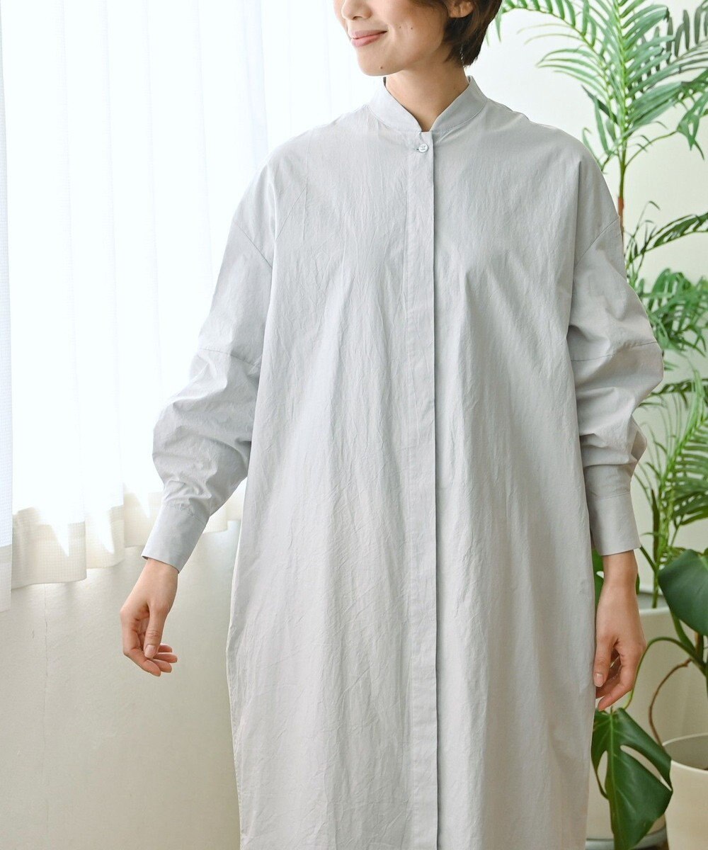 muuc 〈2WAY〉〈遠州織物の工場で織られた上質なコットン生地〉スタンドカラー 羽織り＆シャツワンピース 