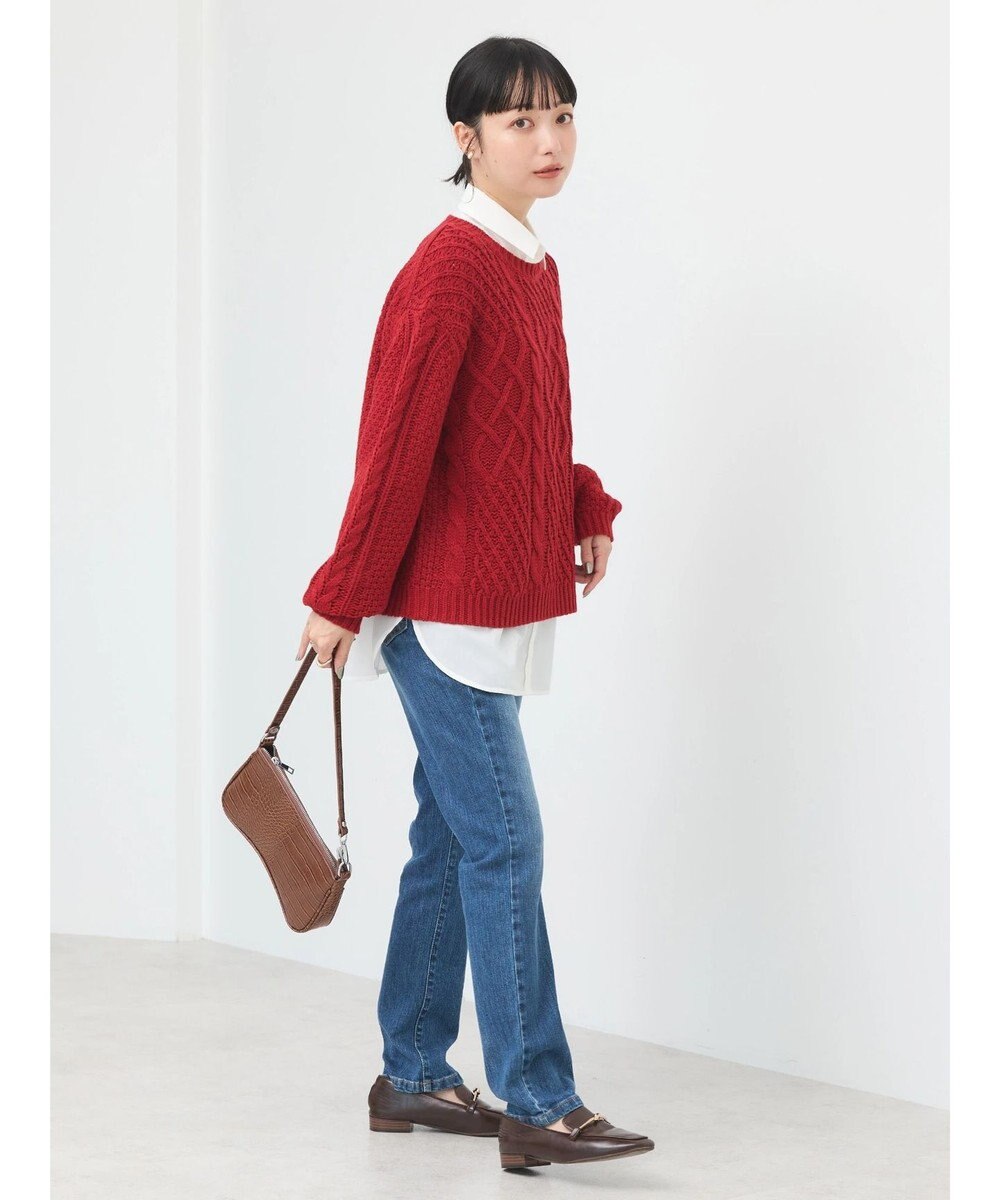 earth music&ecology ウォッシャブルケーブルプルオーバー 