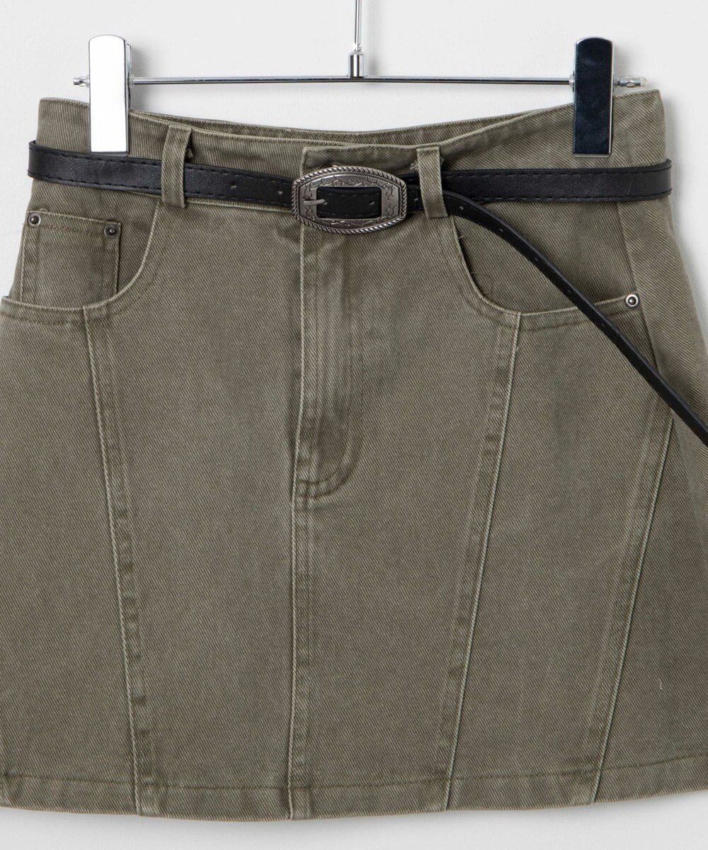 WEGO ベルトデニムスカート 