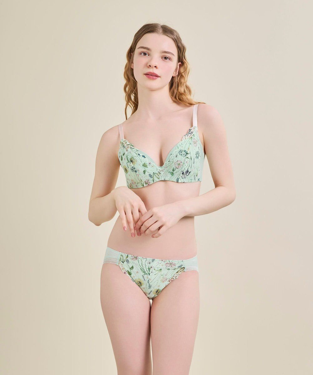 une nana cool さあわたし レース 脇高ブラジャー MADE WITH LIBERTY FABRIC 