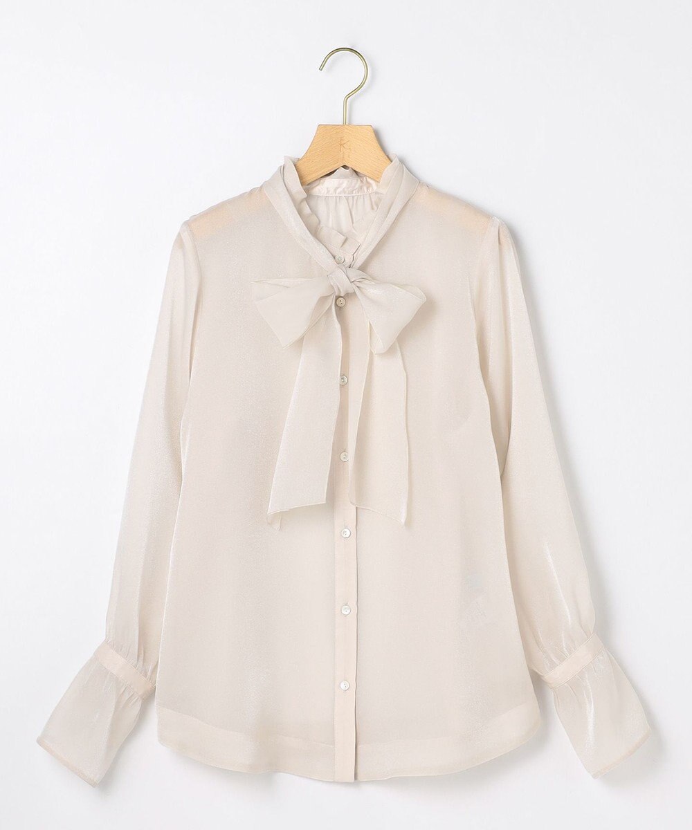 組曲 L 【WEB限定】シャイニーオーガンボウタイ付き ブラウス 